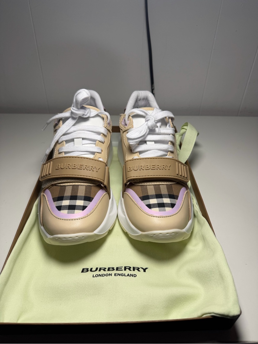 Burberry Regis Check Trainer Sneakers